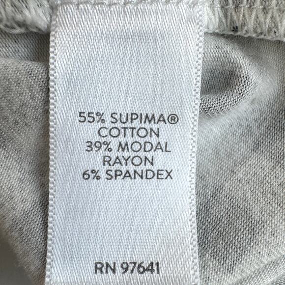 J. Jill Womens Luxe Supima Relaxed Tee Size L Check Modal Cotton Short Sleeve - Picture 4 of 6